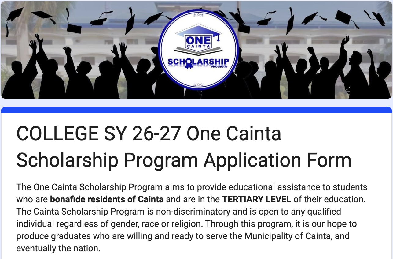 SENIOR HIGH SCHOOL & COLLEGE SCHOLARSHIP A.Y 2026-2027