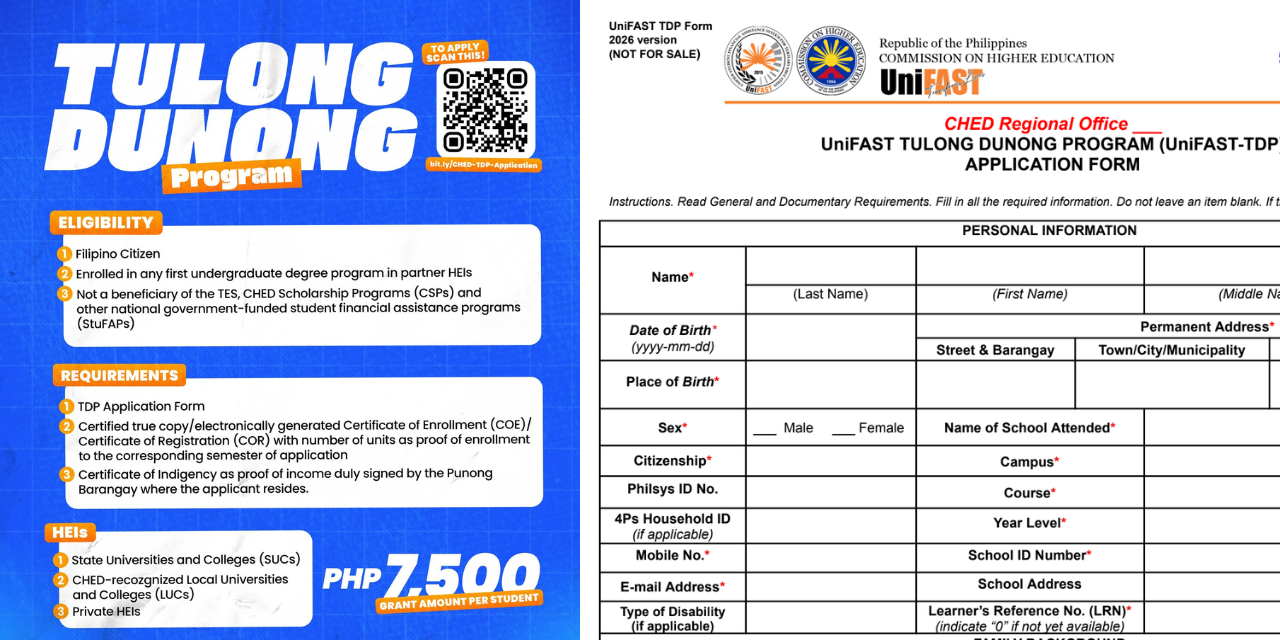 TDP – CHED TULONG DUNONG PROGRAM